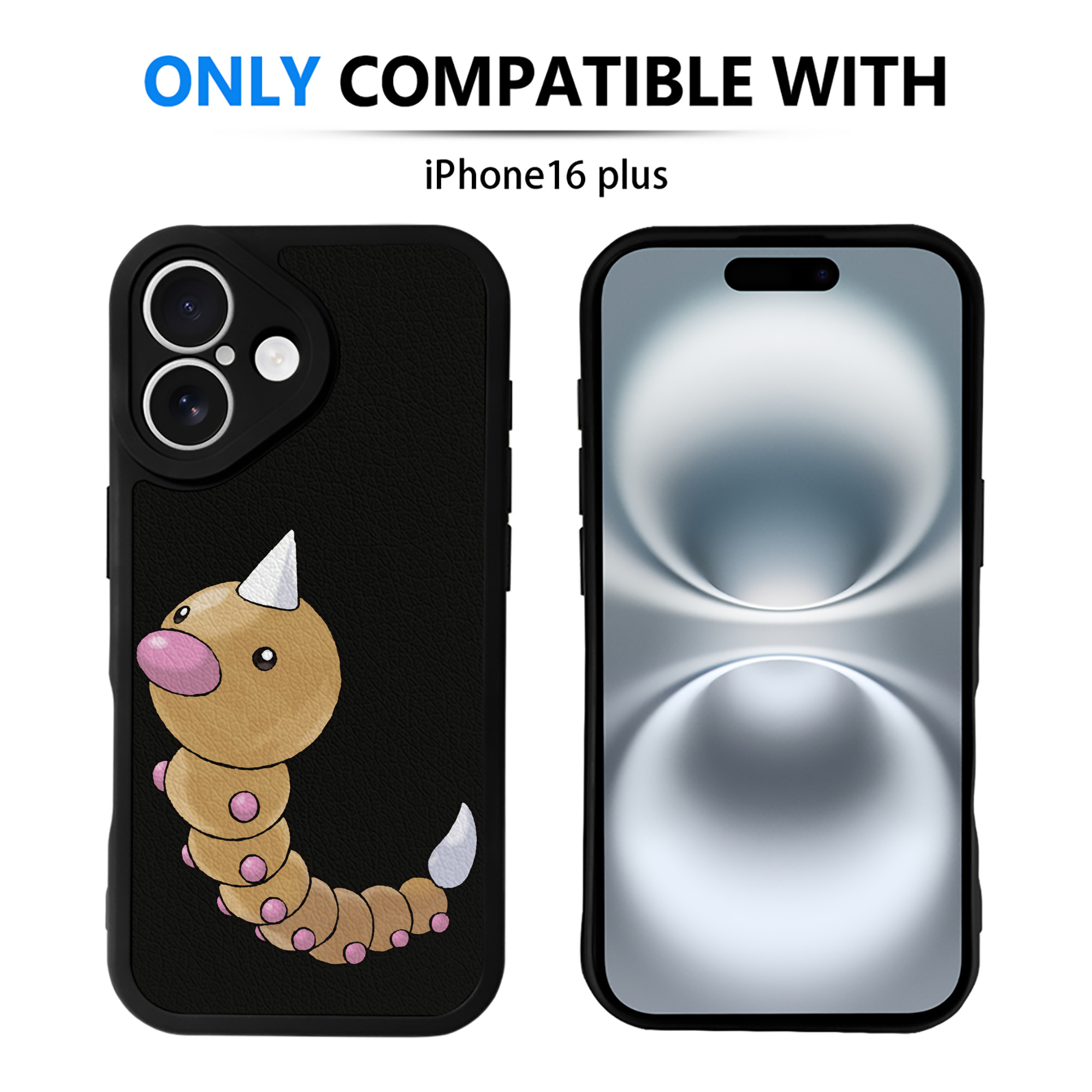（画像用） ポケットモンスター Pokémon 【iPhone 16シリーズ対応】シリコンスマホケース（レザー調） 材質：シリコン